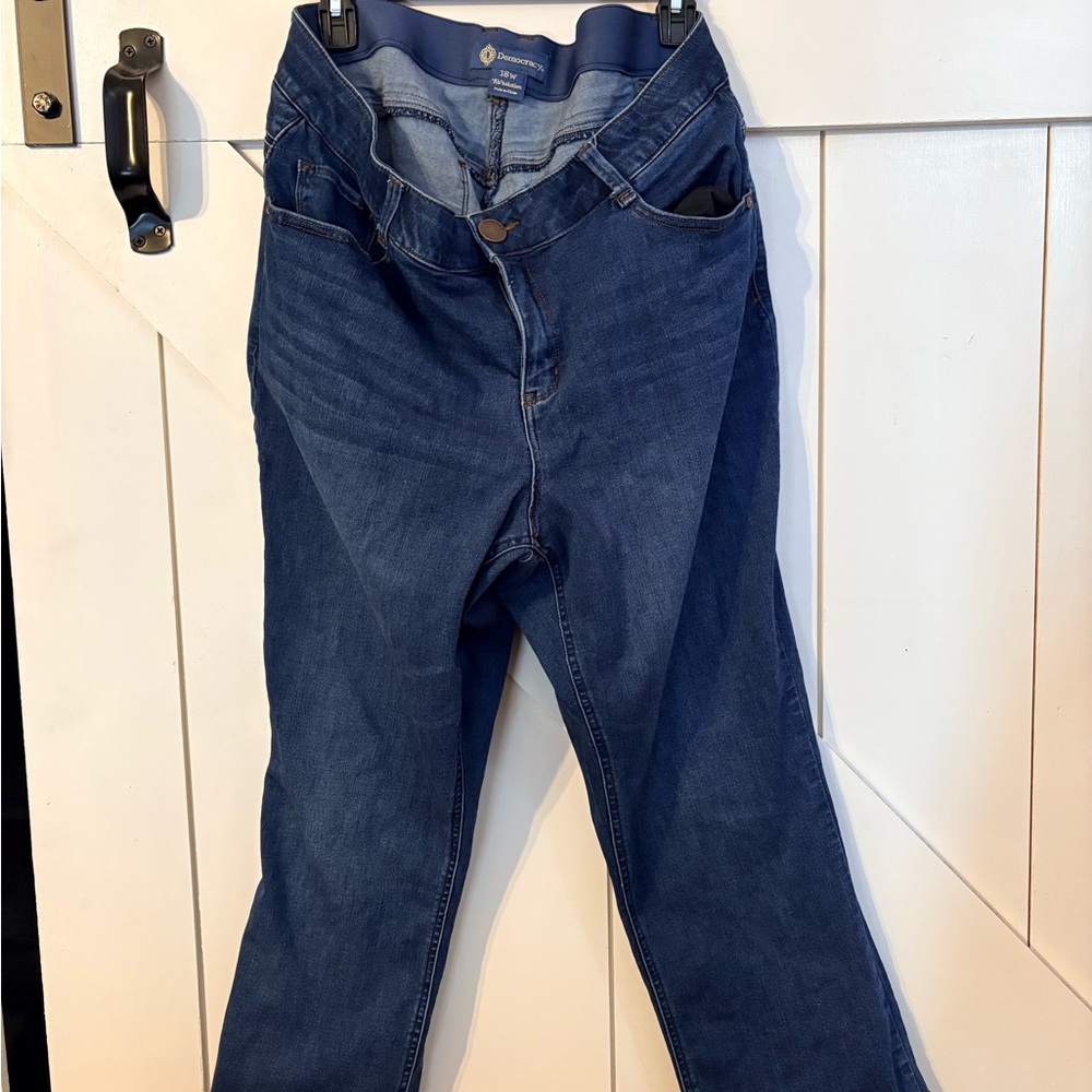 Democracy Dark Blue Straight Leg Jeans